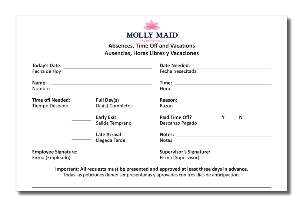 Show details for Absence Form