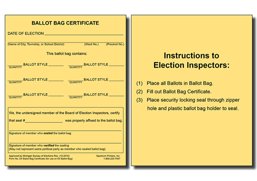 Show details for E4C Bag Certificate