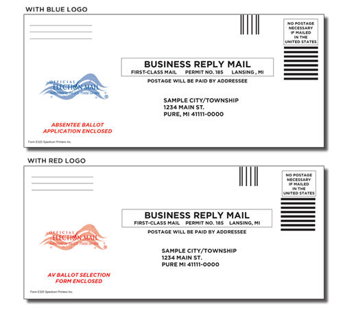 Show details for E325 AV App Return or Ballot Selection Return Envelope