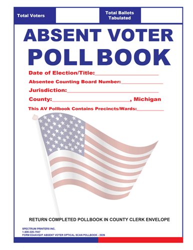 Show details for E34AVQVF Poll Book QVF