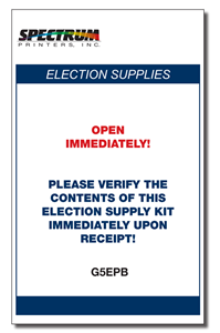 Show details for G5EPB Precinct Kit with binder QVF