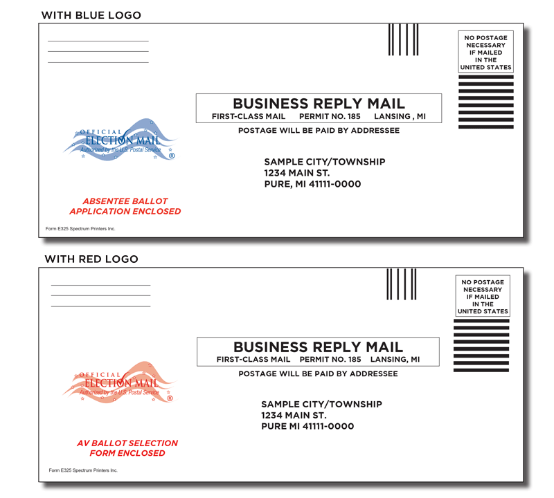 Show details for E325 AV App Return or Ballot Selection Return Envelope