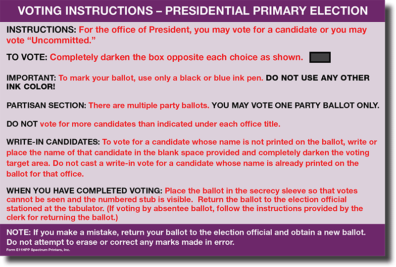 Show details for E11HPP - Presidential Primary Voting Instructions - HART