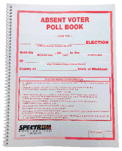 Show details for 501LM Poll Book (Non QVF)