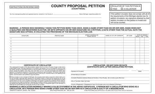 Show details for LB8819 Countywide Proposal Petition