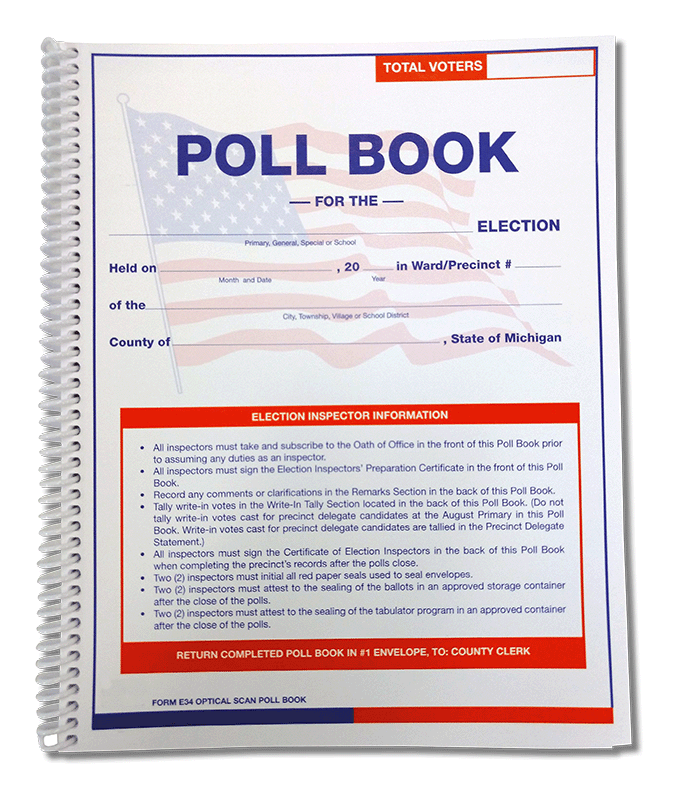 Show details for E34 Poll Book (Non QVF)