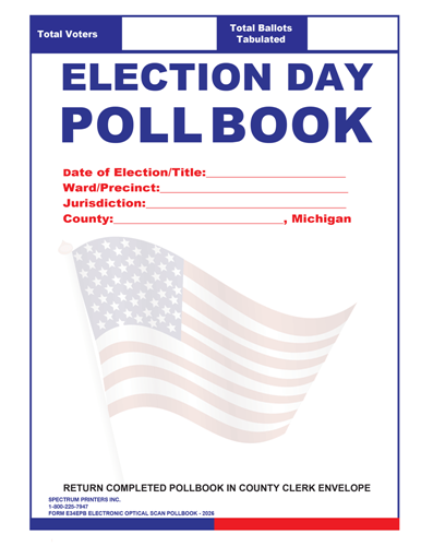 Show details for E34EPB Pollbook QVF with Binder