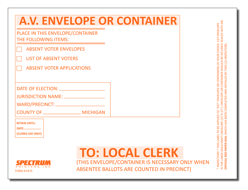 Show details for E37S Envelope Label