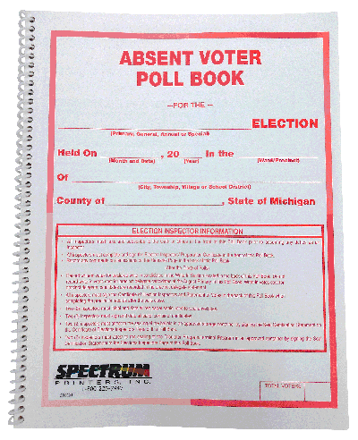 Show details for 501LM Poll Book (Non QVF)