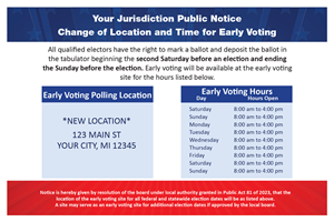 Show details for EV50 Early Voting Notification Postcard